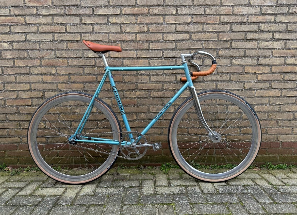 Starfrance singlespeed blauw/chrome 58ct terugtraprem, Fietsen en Brommers, Staal, Heren, Zo goed als nieuw, 57 tot 61 cm