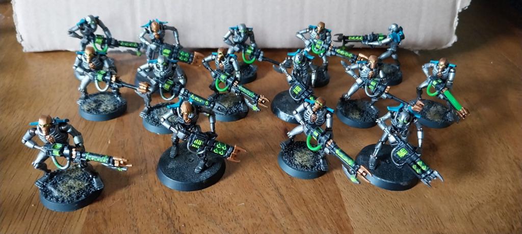 Set van 15  Necron Warriors of Immortals, Warhammer 40K, Hobby en Vrije tijd, Wargaming, Gebruikt, Warhammer, Ophalen of Verzenden