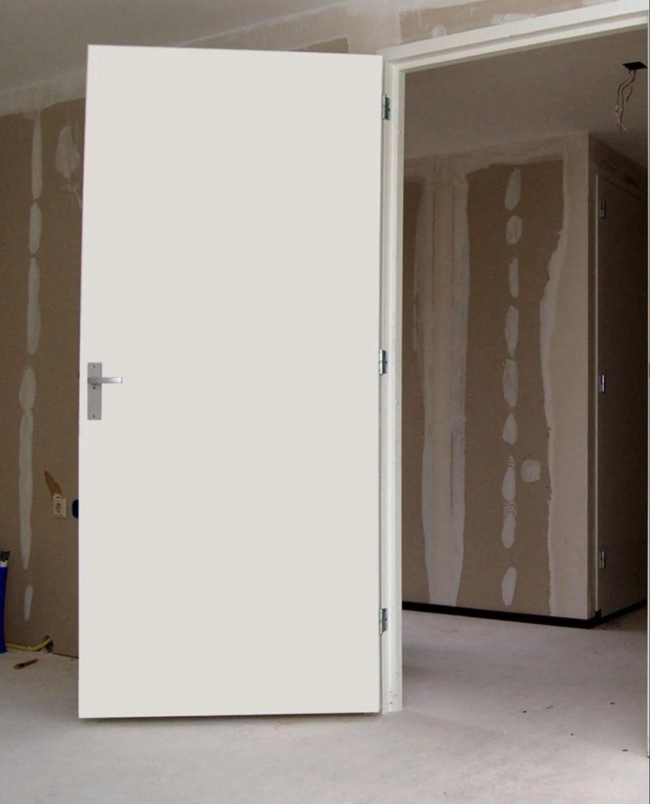 Svedex opdekdeur, wit, inclusief beslag, Doe-het-zelf en Verbouw, 80 tot 100 cm, 215 cm of meer, Binnendeur, Nieuw