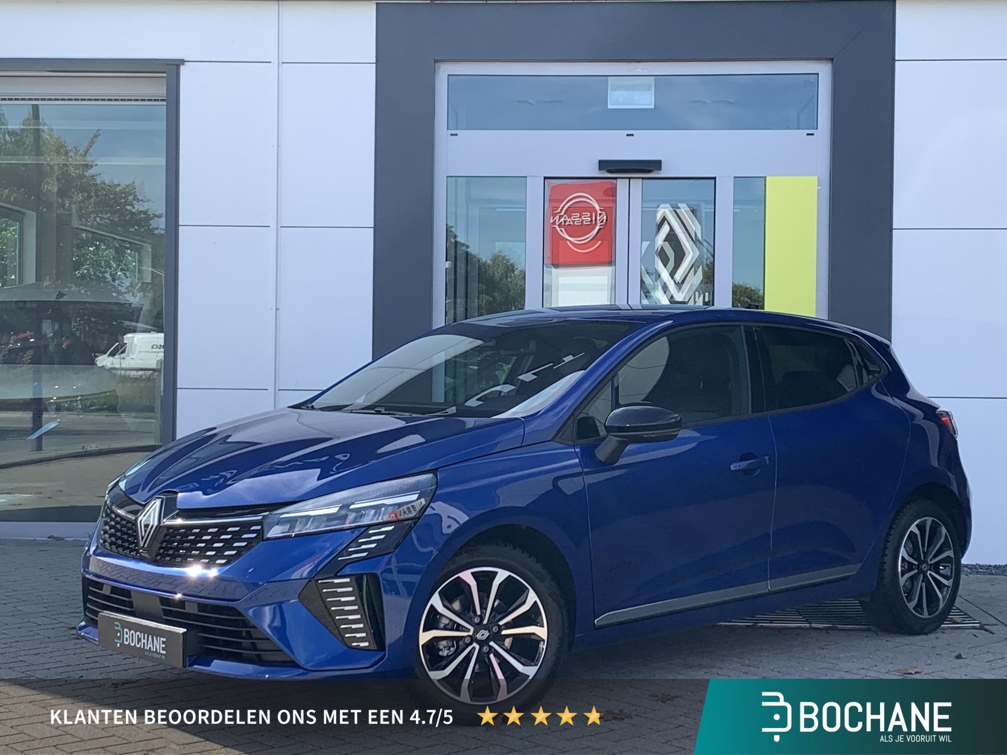Renault Clio 1.0 TCe 90 GPF techno | Achteruitrijcamera | Al, Auto's, Renault, Gebruikt, Met garantie (alle), Blauw, Leder en Stof