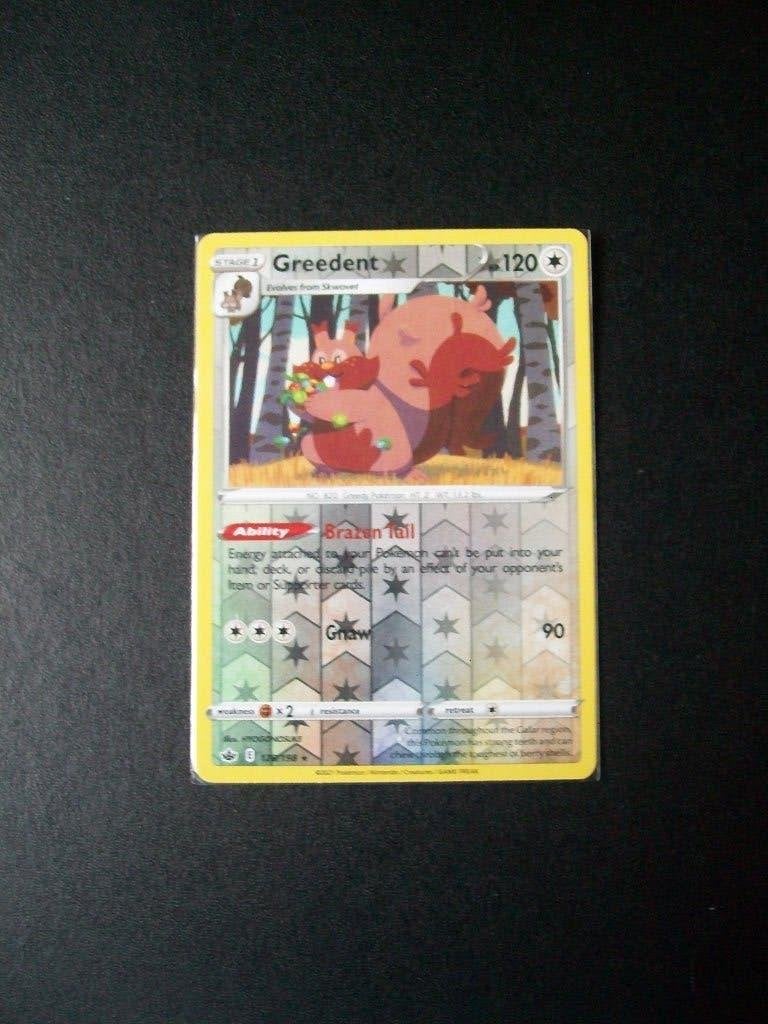 4375: Nieuwe Pokemon Kaart holofoil GREEDENT hp120 (128/198), Verzenden, Nieuw, Losse kaart, Foil
