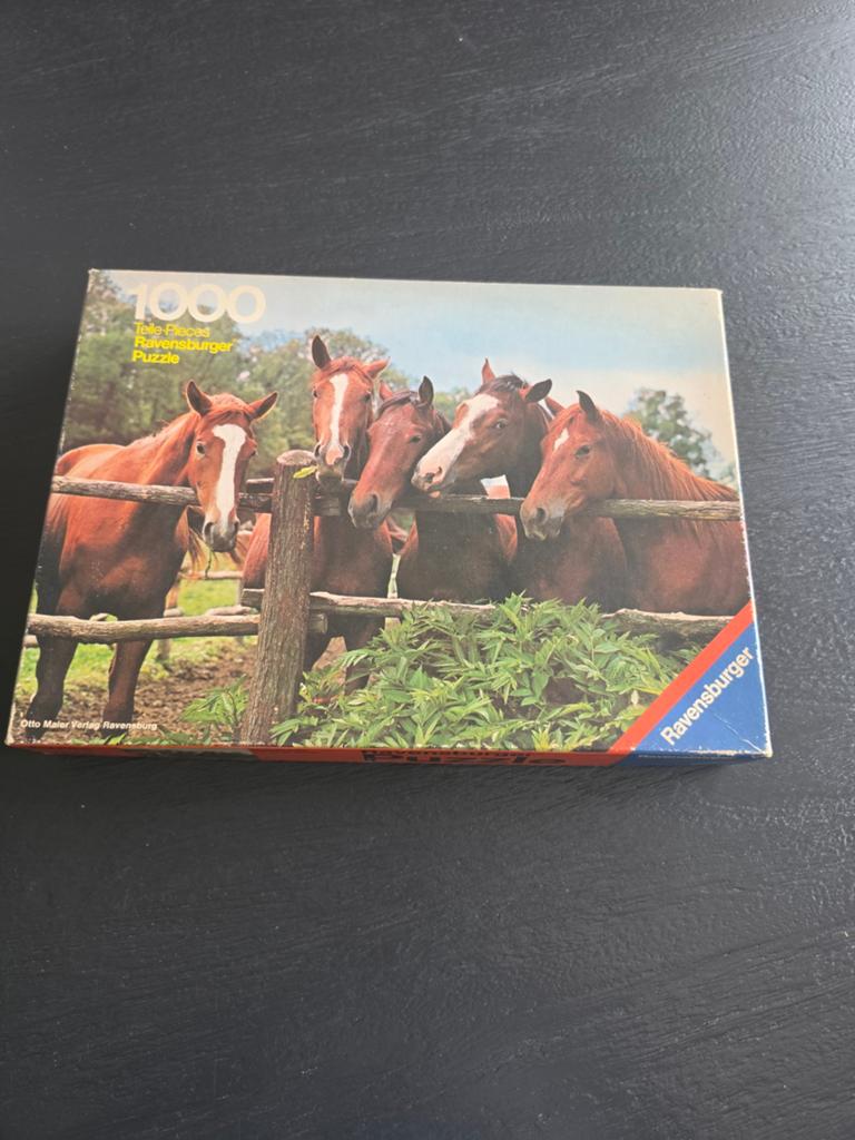 Ravensburger  paarden Puzzel 1000 stukjes - Compleet, Ophalen of Verzenden, 500 t/m 1500 stukjes, Gebruikt, Legpuzzel
