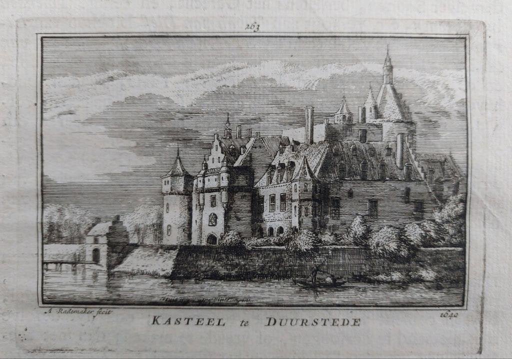 263 / Kasteel te Duurstede - Wijk bij Duurstede Gravure, Ophalen of Verzenden