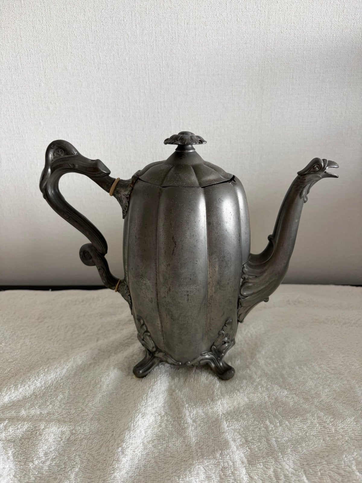 Antieke G. Kitching Sheffield kan ca. 1840 – Britannia metal, Antiek en Kunst, Ophalen of Verzenden