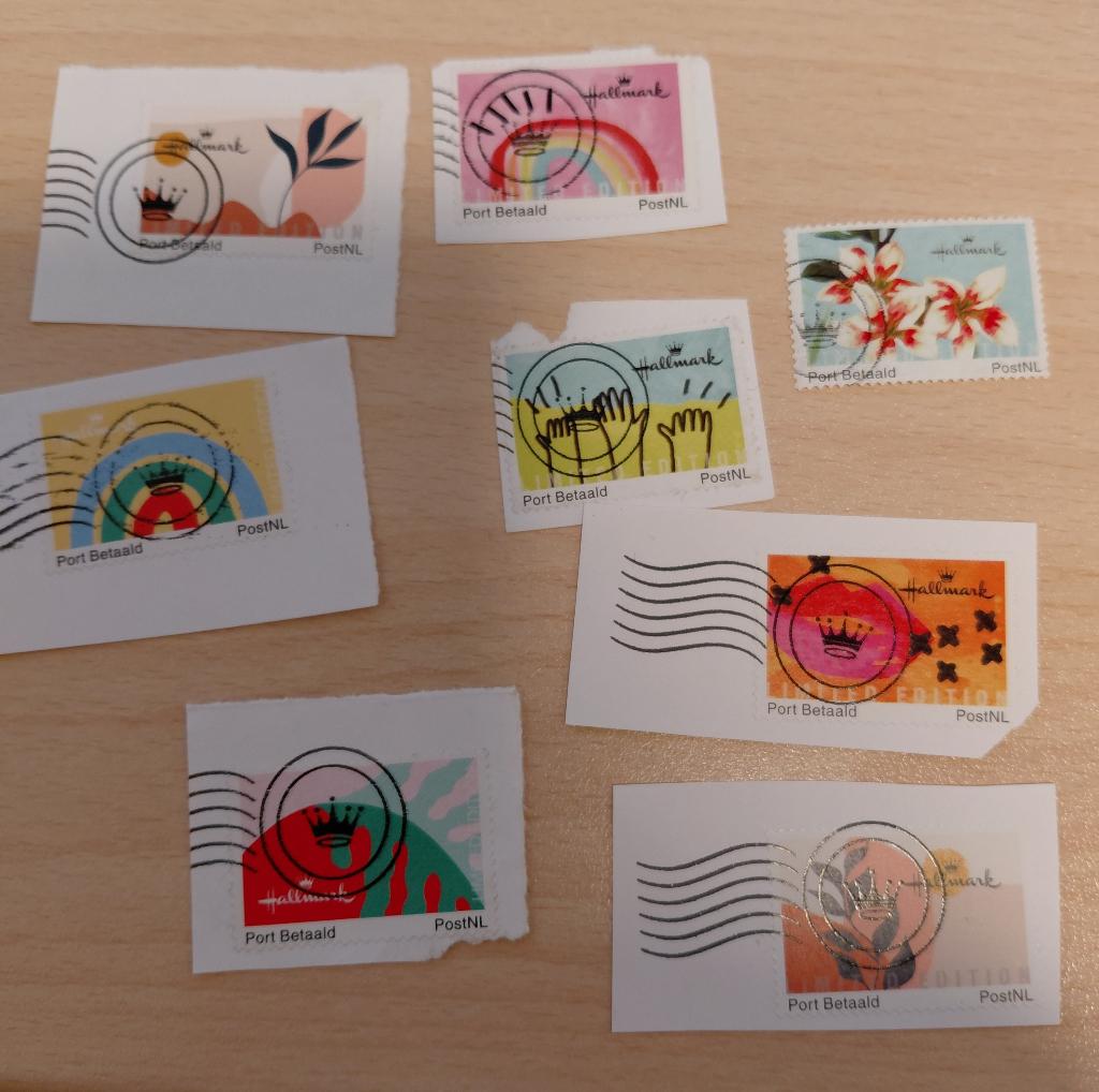 Port betaald zegels Hallmark 8st, Postzegels en Munten, Verzenden, Gestempeld