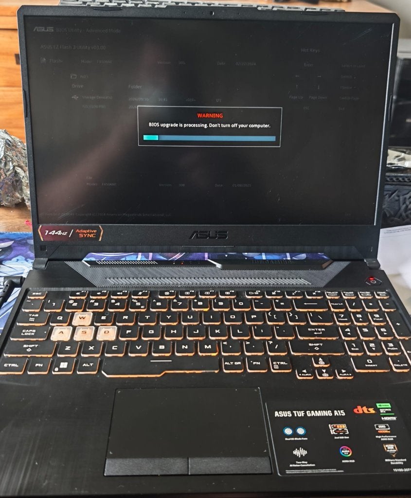 asus tuf gaming ryzen 5 rtx laptop, Ophalen, Met videokaart, 15 inch, Zo goed als nieuw