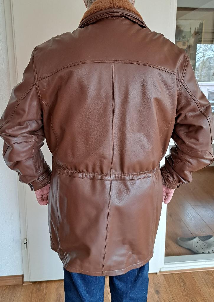 lederen heren jas, Maat 56/58 (XL), Ophalen of Verzenden, Zo goed als nieuw, Onbekend