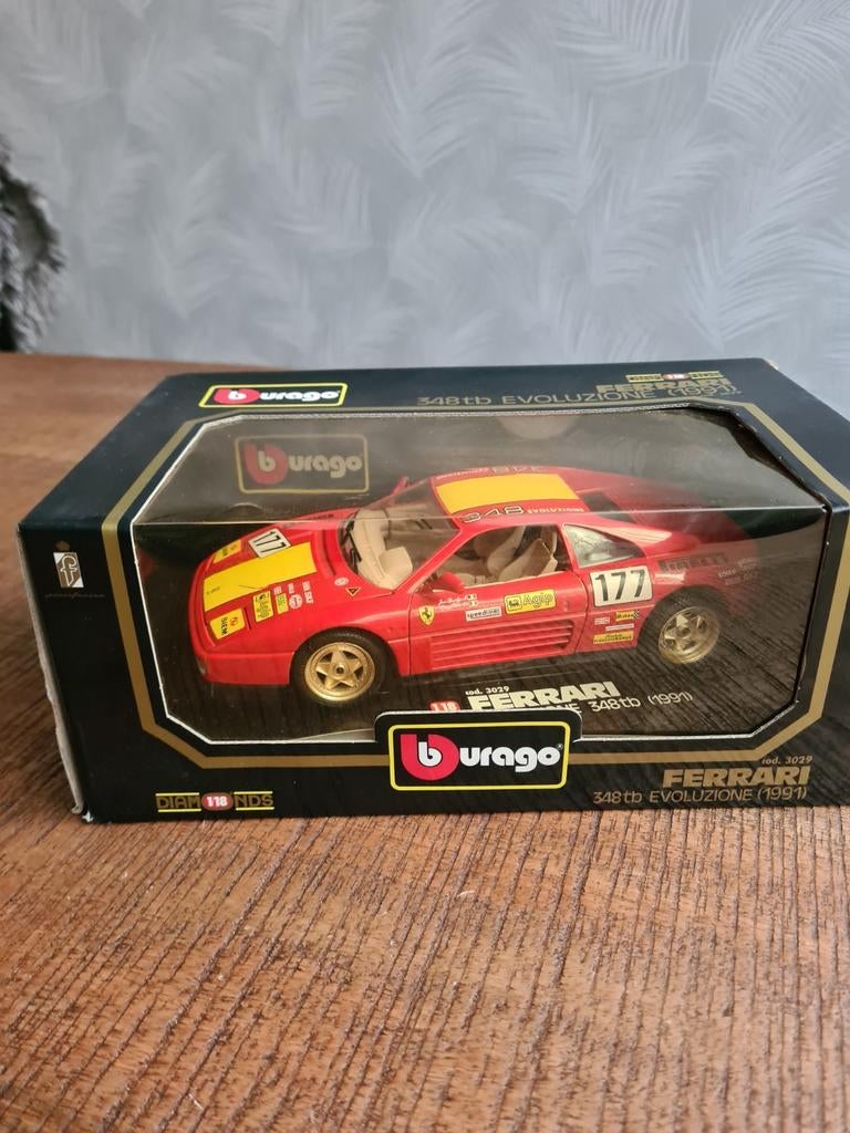 Burago Ferrari 348tb Evoluzione 1991, Ophalen of Verzenden, Zo goed als nieuw, Bburago