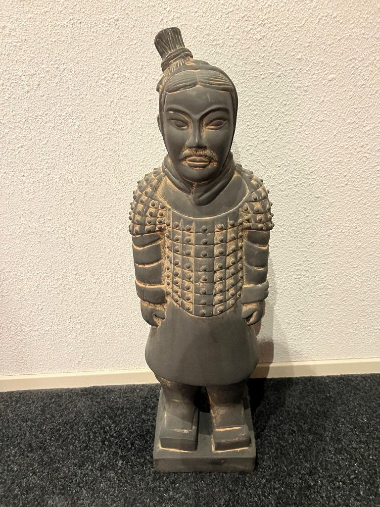 Chinese Terracotta krijger 73 x 23 cm, Antiek en Kunst, Kunst | Beelden en Houtsnijwerken, Ophalen of Verzenden
