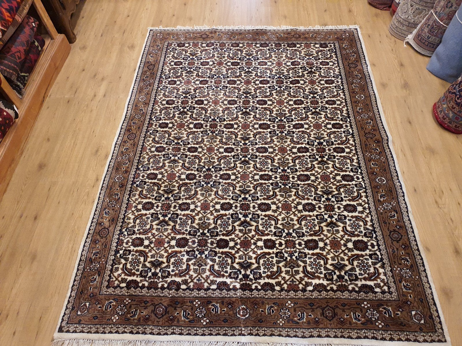Vintage handgeknoopt oosters tapijt herati 230x168, Info@SlatsAntiek.nl, Tweedehands, Perzisch, 150 tot 200 cm
