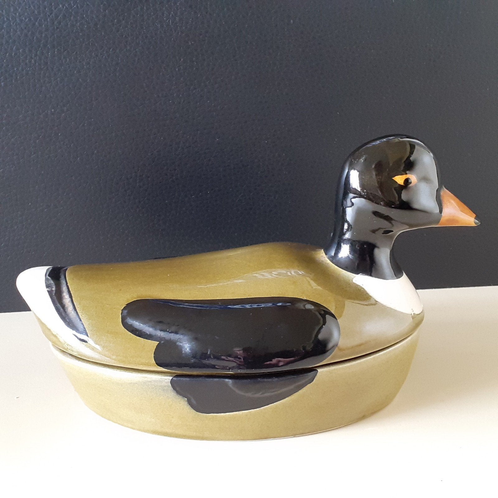 Terrine eend, "Michel Caugant", Antiek en Kunst, Curiosa en Brocante, Ophalen of Verzenden