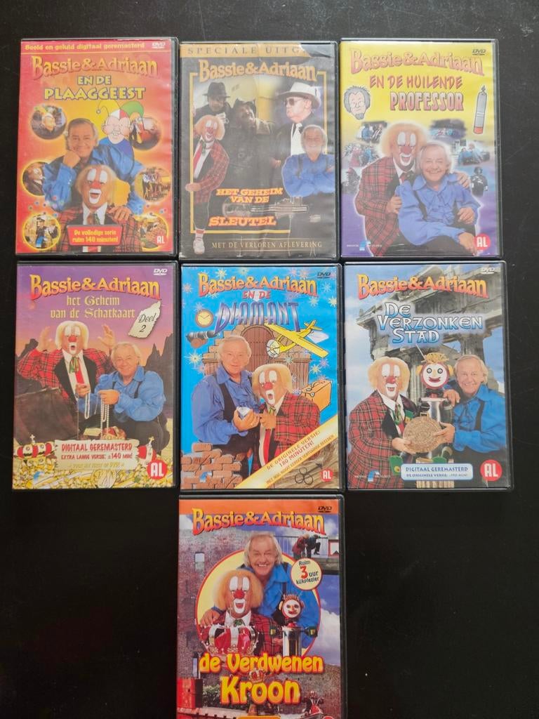 Bassie & Adriaan DVD Collectie - Alle Films, Cd's en Dvd's, Dvd's | Kinderen en Jeugd, Avontuur, Gebruikt, Alle leeftijden, Boxset