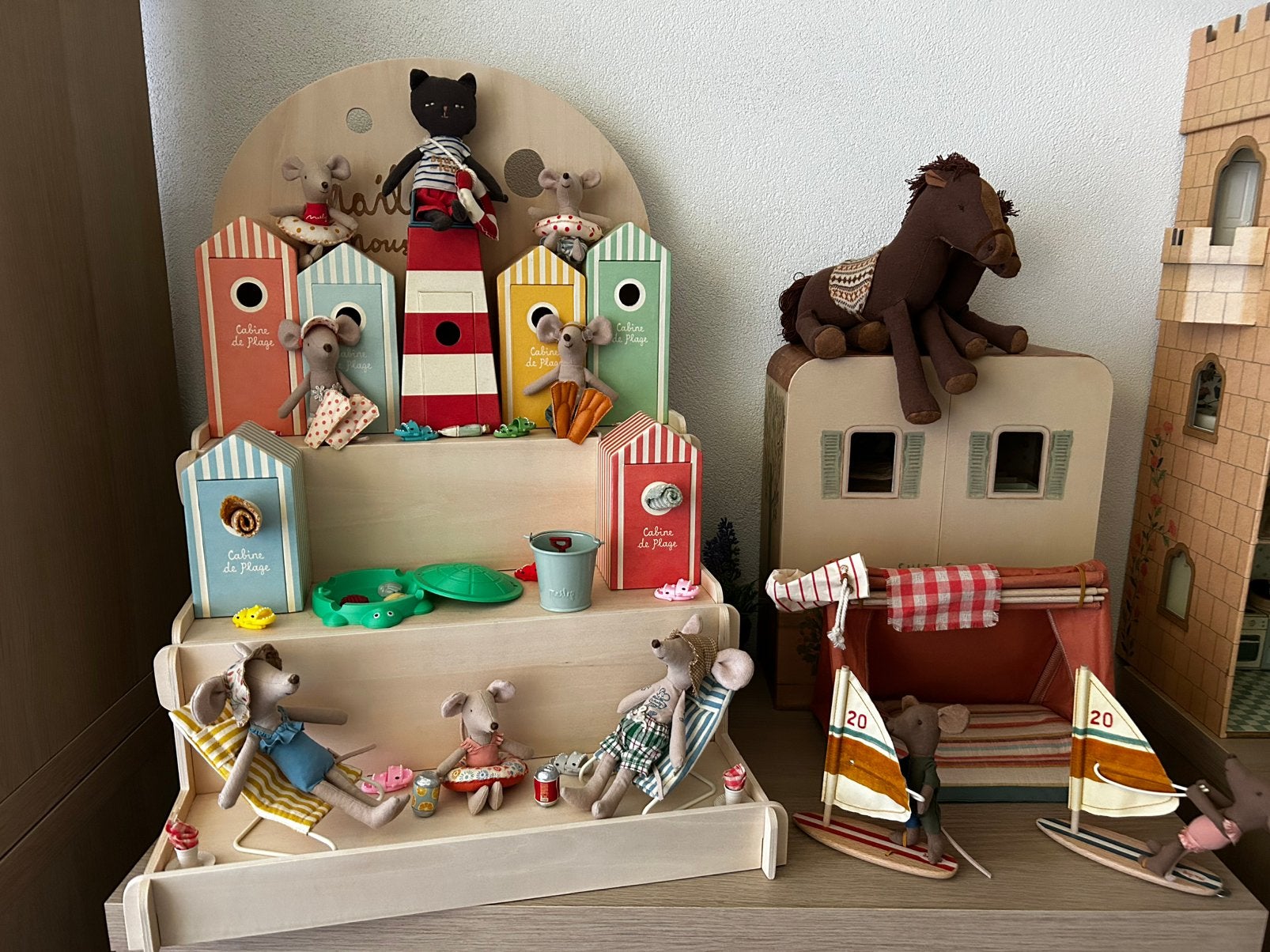 Maileg beach muizen, Ophalen, Zo goed als nieuw, Poppenhuis