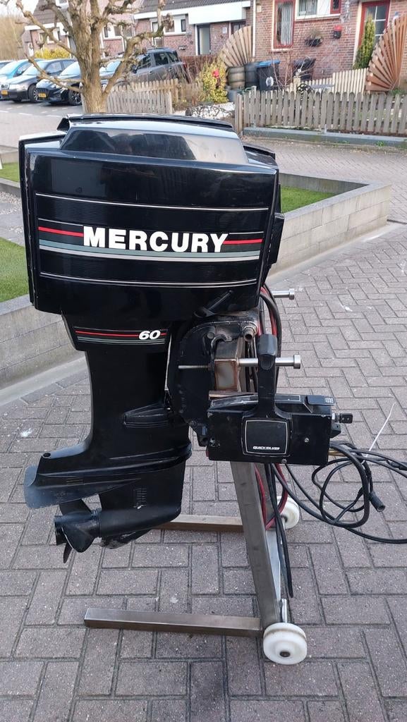 Nette  Mercury 60 pk 2 takt lang  met afstandbediening ., Ophalen, Gebruikt, Elektrische start, 30 pk of meer