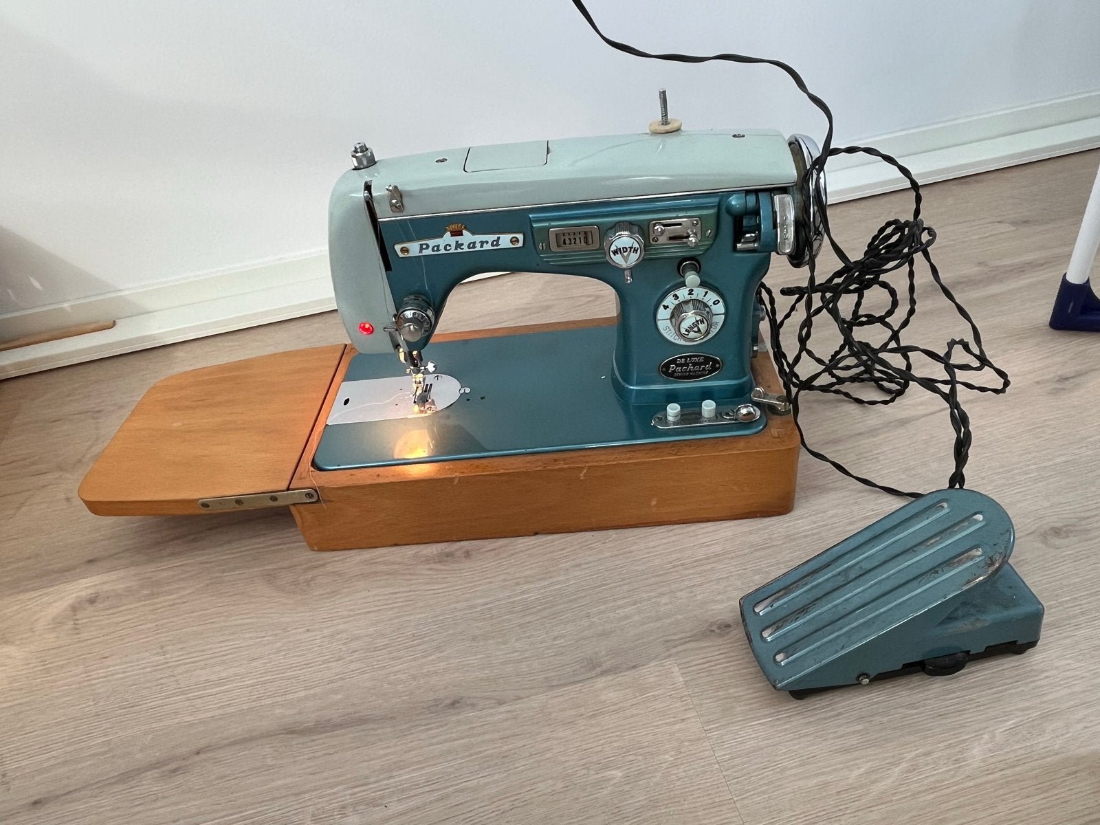 Vintage Packard De Luxe Naaimachine met Koffer, Ophalen