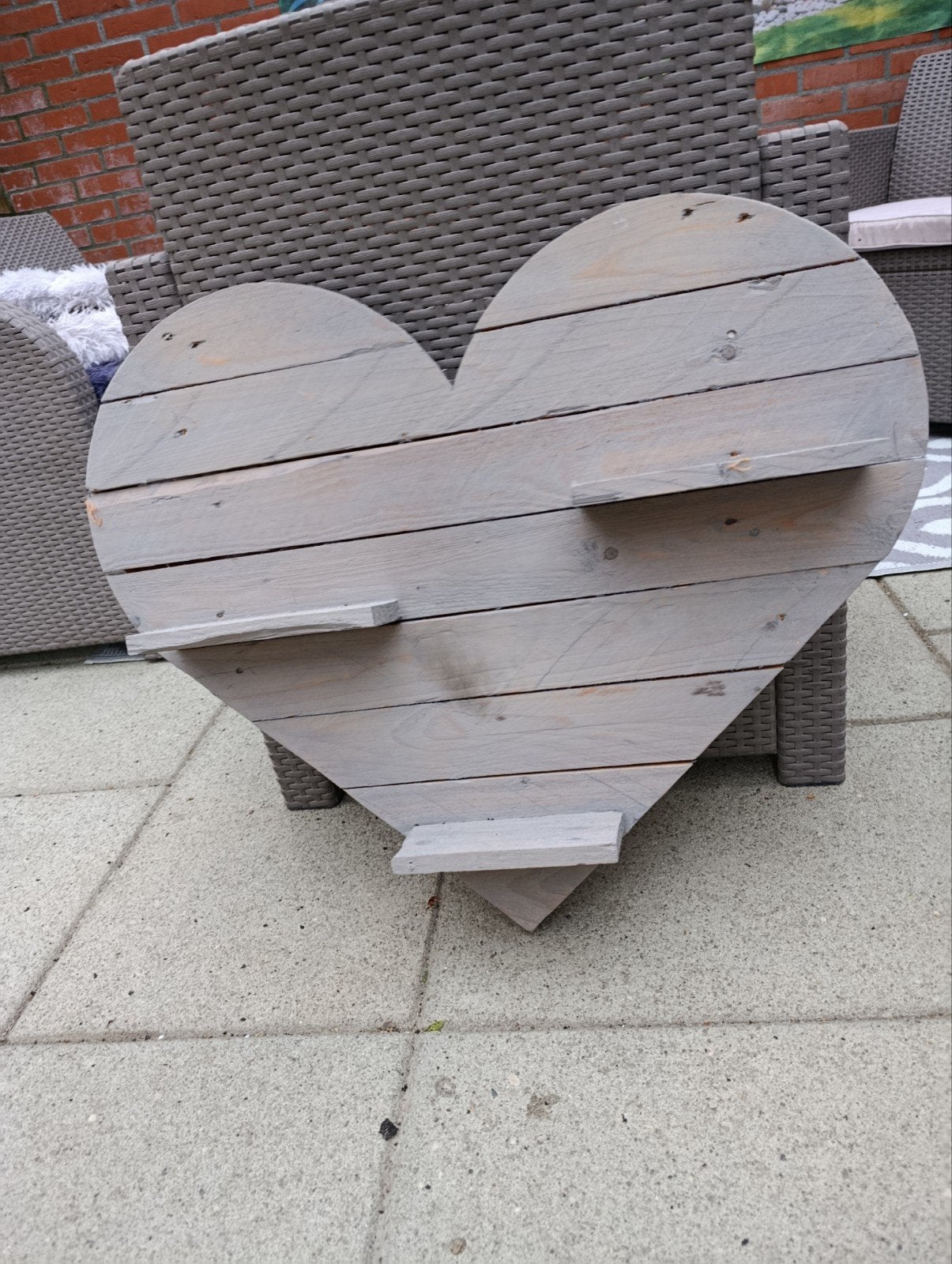 Houten hart decoratie met plankjes, Ophalen, Hout, Gebruikt, Landelijk