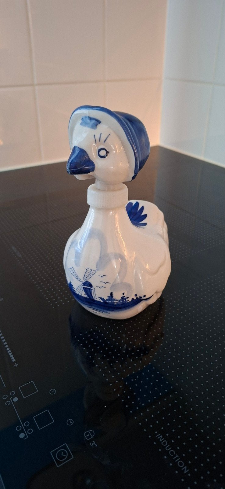 Delfs blauwe eend zeep pompje, Antiek en Kunst, Ophalen of Verzenden