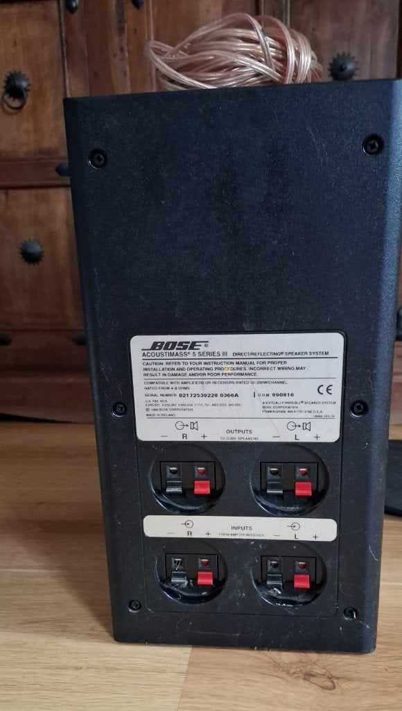 Bose Acoustimass 5 Series 3 met hoge Bose stands. Zie adv., Ophalen, Gebruikt, Speakerset, Geschikt voor surround/home cinema