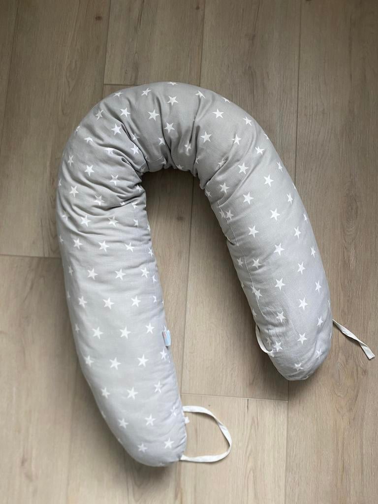 Voedingskussen MamaLoes grijs met witte sterren, Ophalen of Verzenden, Zo goed als nieuw, Voedingskussen