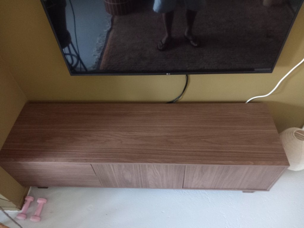 TV meubel, Ophalen, Overige materialen, 150 tot 200 cm, Zo goed als nieuw