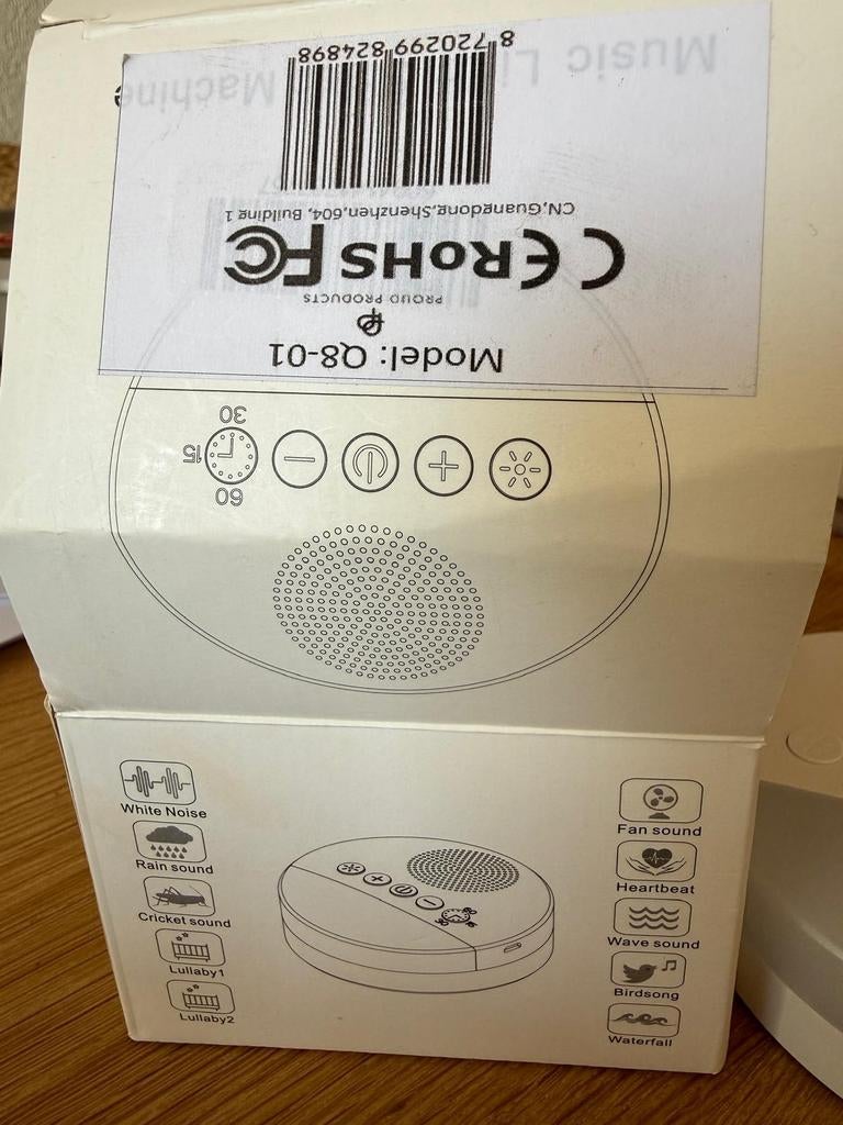 Muziek Licht Slaapmachine - Witte Ruis & Natuurgeluiden, Ophalen, Nieuw, Digitaal