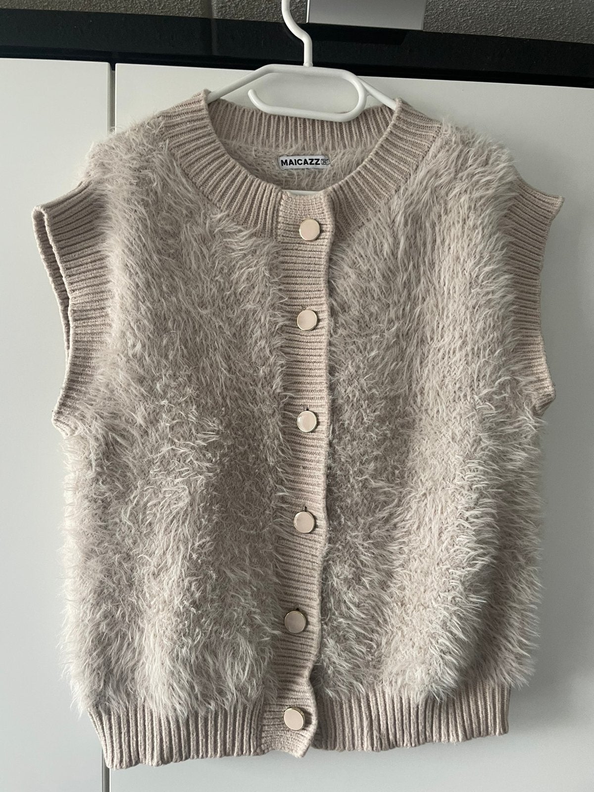 Gilet/ vestje beige maat 36 Maicazz, Beige, Ophalen of Verzenden, Zo goed als nieuw, Maat 36 (S)