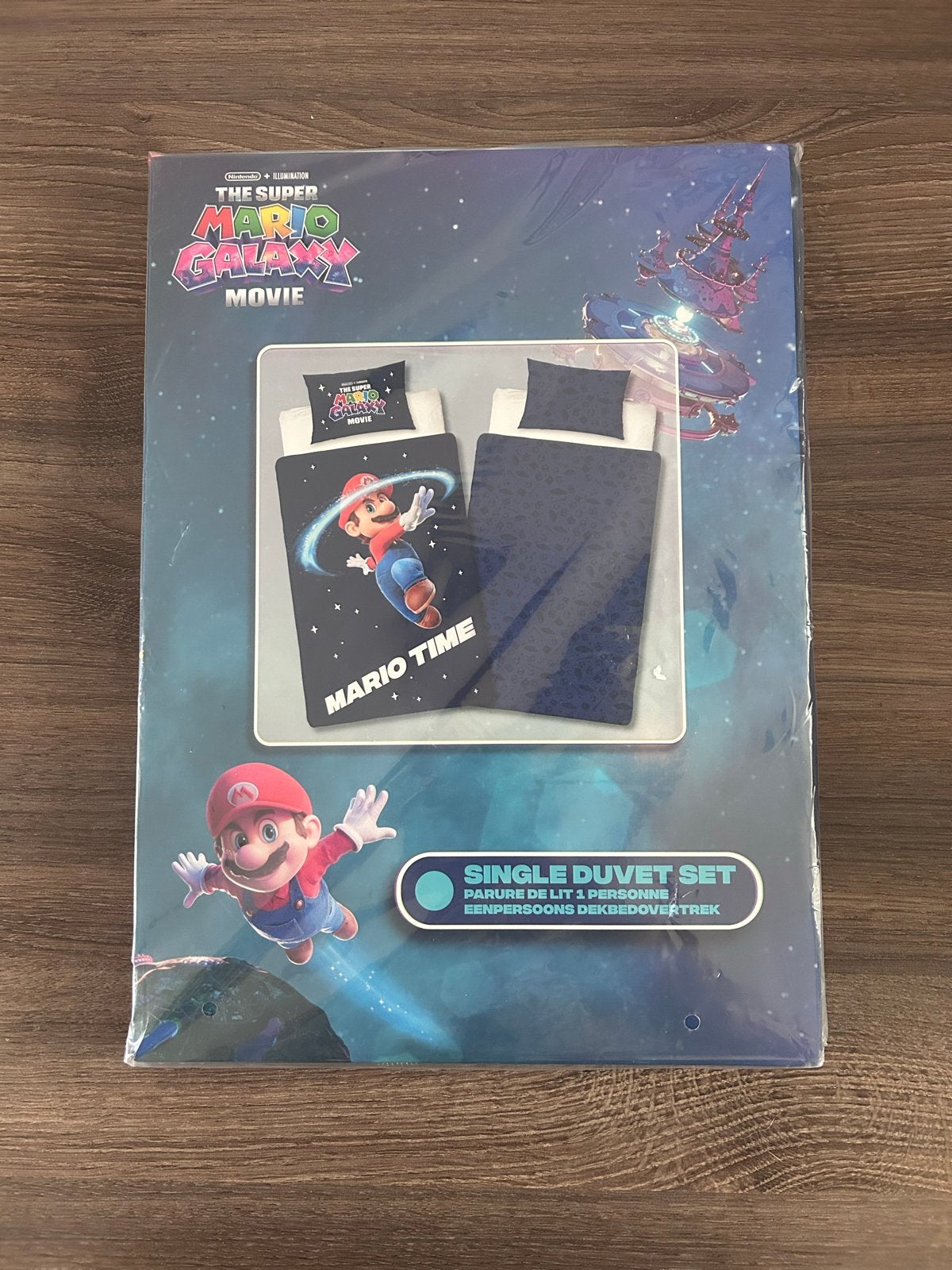 Super Mario Galaxy Movie Eenpersoons Dekbedovertrek, Eenpersoons, Blauw, Dekbedovertrek, Nieuw