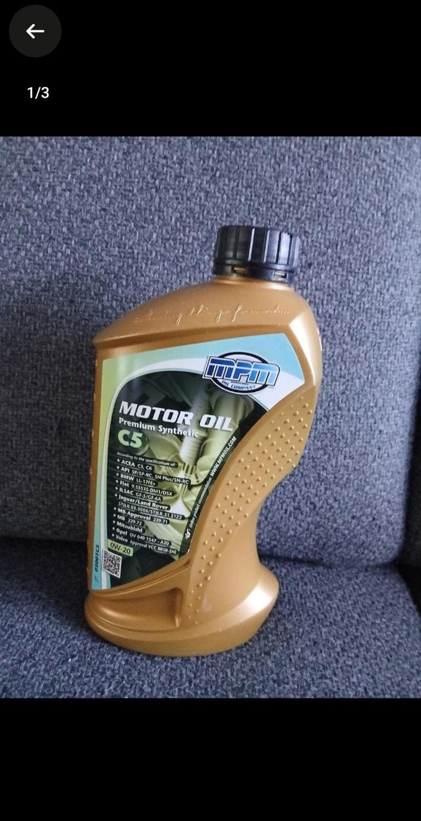 Motorolie Premium Synthetic C5  0W-20 1L, Auto-onderdelen, Motor en Toebehoren, Ophalen of Verzenden, Nieuw