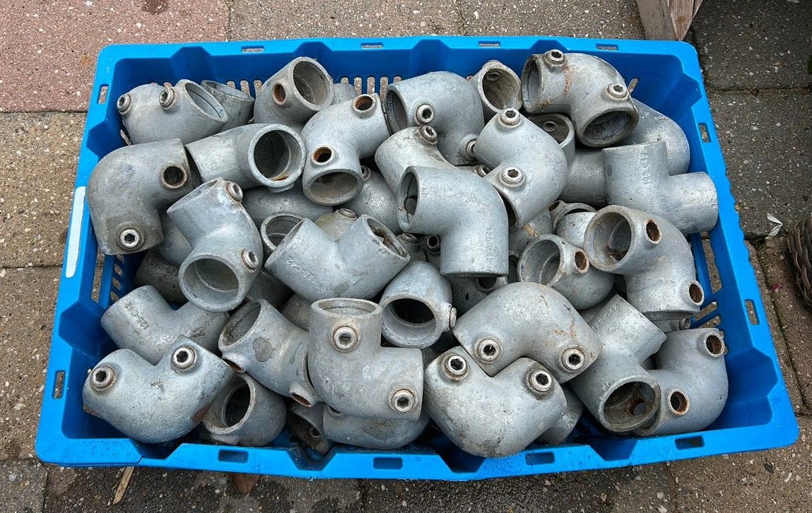 Steigerbuis koppelingen 65 stuks bocht,, Ophalen, Zo goed als nieuw, Overige typen, Minder dan 2 meter