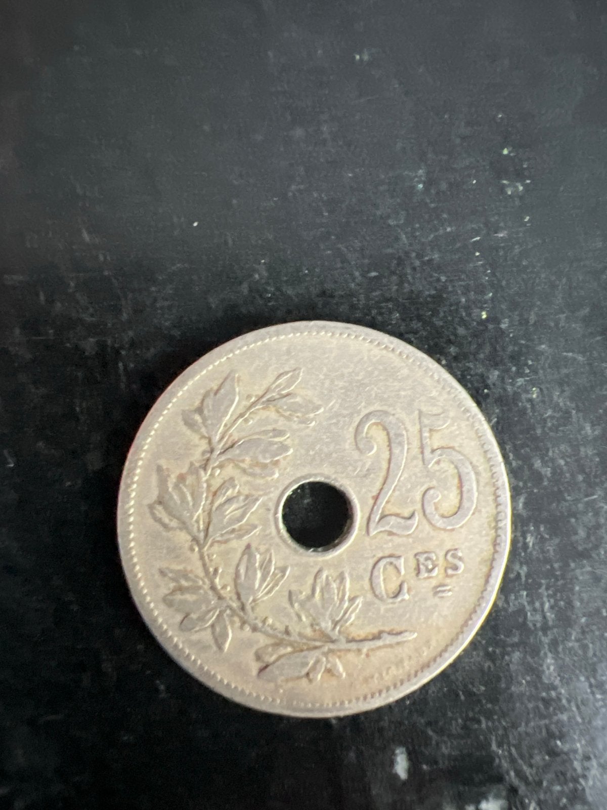 Belgische 25 Centimes munt uit 1908, Postzegels en Munten, Ophalen of Verzenden, Overig, Losse munt