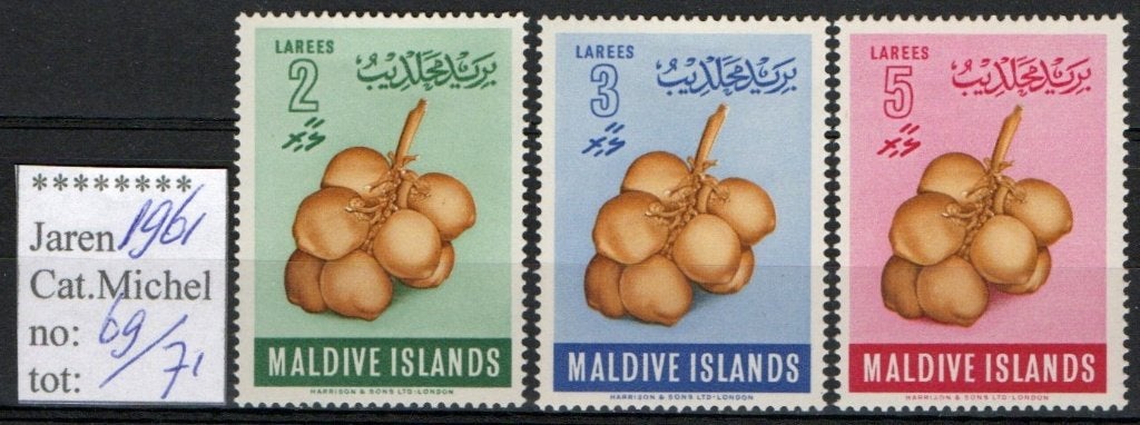 Maldive Islands 1961, Postzegels en Munten, Postzegels | Azië, Verzenden, Postfris, Zuid-Azië