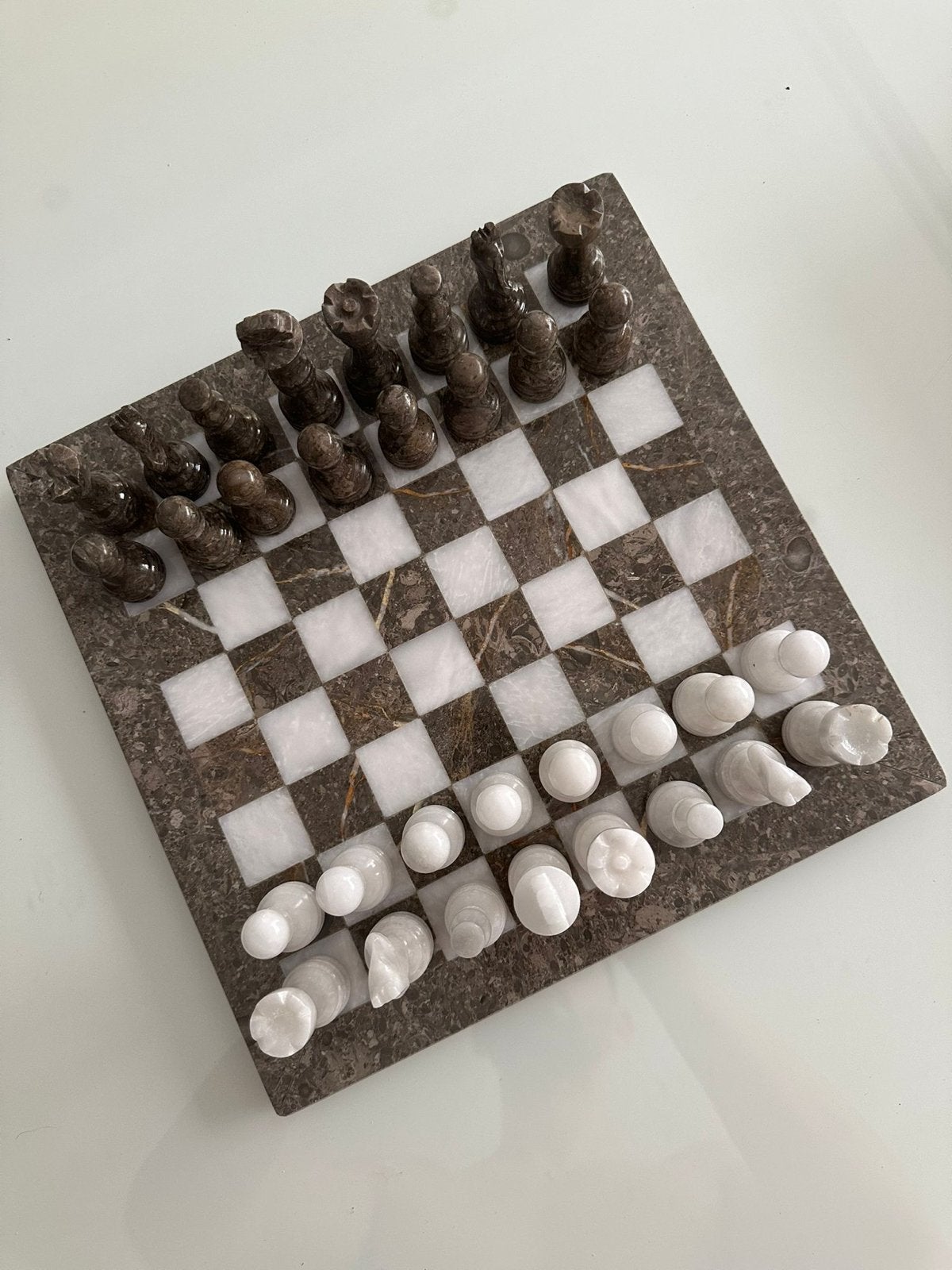 Ravendi Handgemaakt Marmeren Schaakbord - Decoratief & Speel, Hobby en Vrije tijd, Gezelschapsspellen | Bordspellen, Ophalen of Verzenden