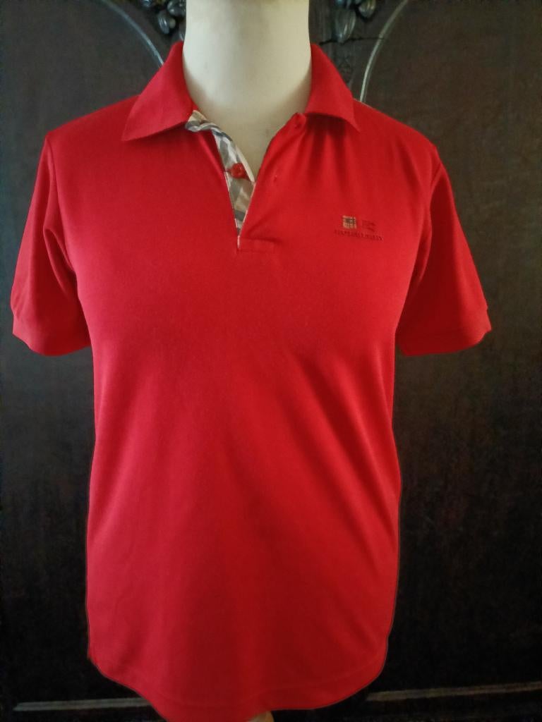 Burberry Polo rood maat L, Maat 42/44 (L), Ophalen of Verzenden, Zo goed als nieuw, Rood