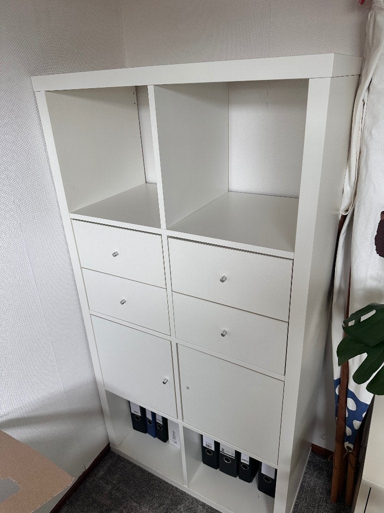 IKEA kallax kast wit, 8 vakken, incl inzet, Huis en Inrichting, Kasten | Boekenkasten, Ophalen, Gebruikt, 100 tot 150 cm, 50 tot 100 cm