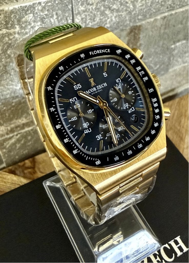 Jacob Zech Florence horloge t.w.v € 399 NIEUW!, Sieraden, Tassen en Uiterlijk, Zwart, Nieuw, Ophalen of Verzenden, Waterdicht