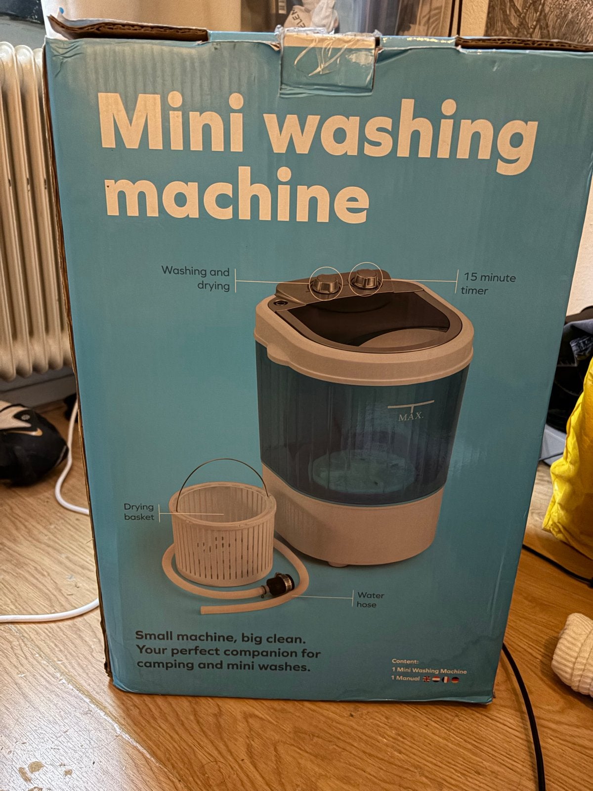 Nieuwe Mini Wasmachine - Ideaal voor Camping/Kleine Was, Witgoed en Apparatuur, Ophalen, Minder dan 1200 toeren, Minder dan 85 cm