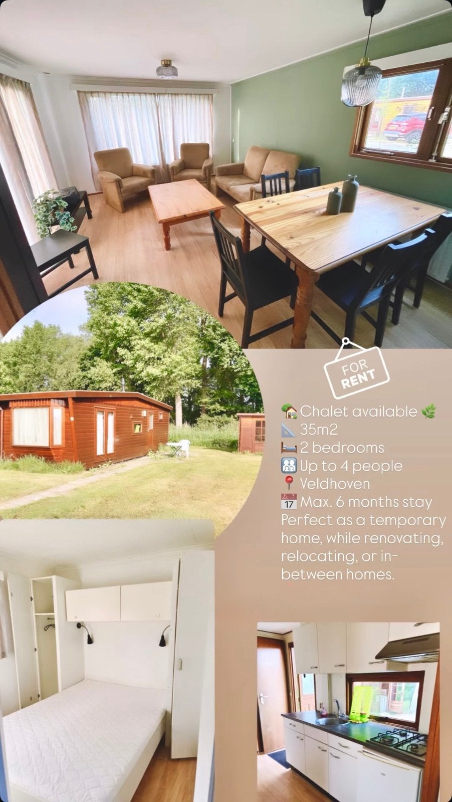 Tijdelijke woonruimte te huur; chalet in Veldhoven, 35 tot 50 m², Eindhoven