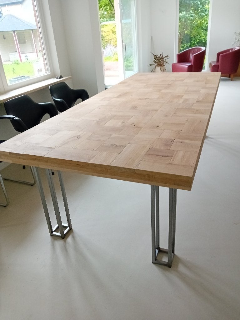Design blokjes tafel | Eiken | Op maat gemaakt|, Tafel en meer, Info@tafelenmeer.nl, Eikenhout, Rechthoekig