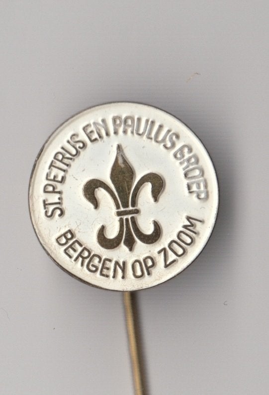 Scouting Bergen op Zoom St. Petrus en Paulus Groep G speldje, Verzamelen, Speldjes, Pins en Buttons, Gebruikt, Niet vindbaar, Niet vindbaar