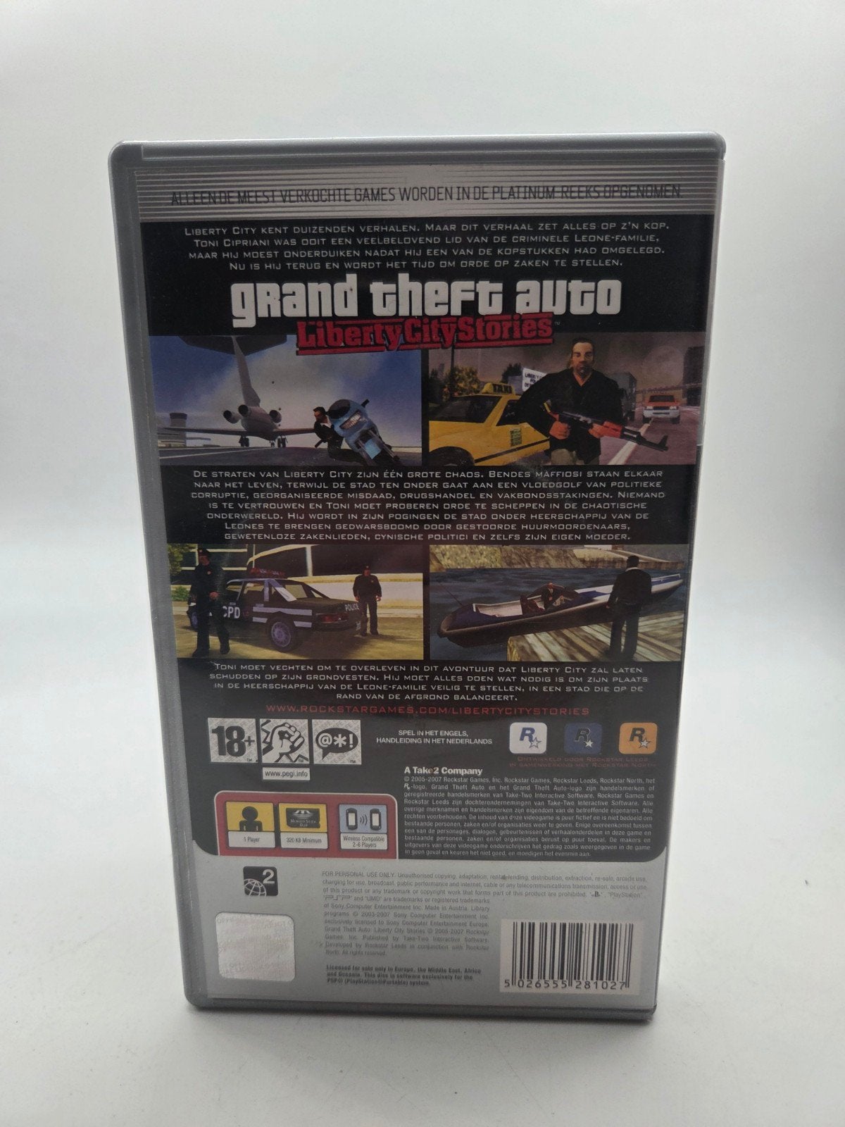 Grand Theft Auto: Liberty City Stories PSP Platinum, Avontuur en Actie, Vanaf 18 jaar, 1 speler, Ophalen of Verzenden