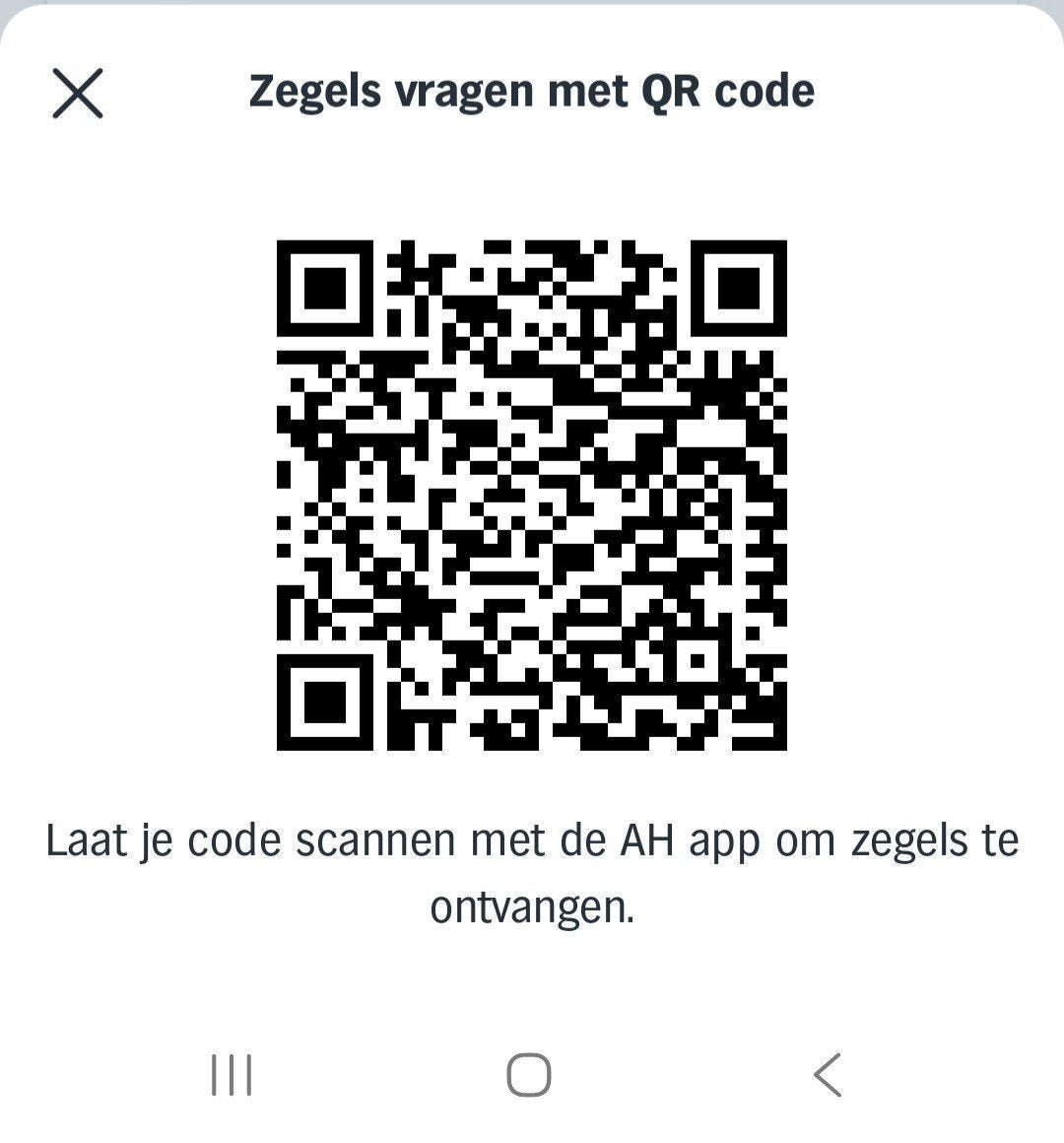 AH pannenzegels gevraagd via QR code  - Bedankt!, Ophalen of Verzenden