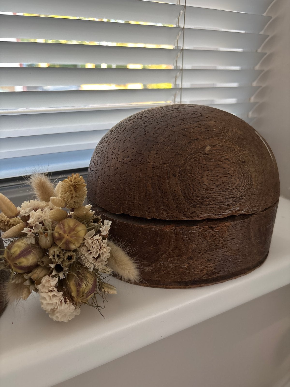 Antieke houten hoedenmal - Uniek decoratiestuk, Antiek en Kunst, Verzenden