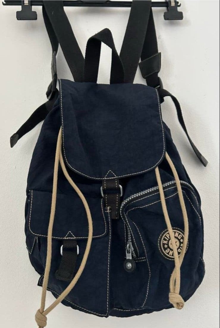 Vintage Kipling Rugzak - Donkerblauw, Ophalen