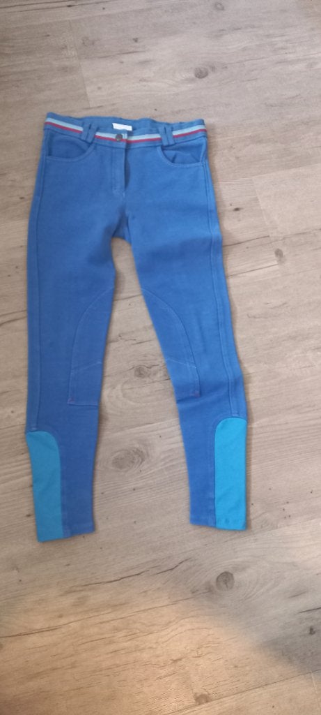 Nette gebruikte blauwe QHP paardrijbroek, Dieren en Toebehoren, Ophalen, Blauw, Gebruikt, Kinderen