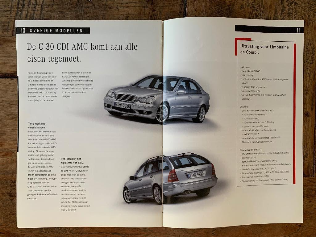 Product informatie brochure Mercedes-Benz C 30 CDI AMG 2002, Zo goed als nieuw, Mercedes-Benz, Mercedes, Ophalen of Verzenden