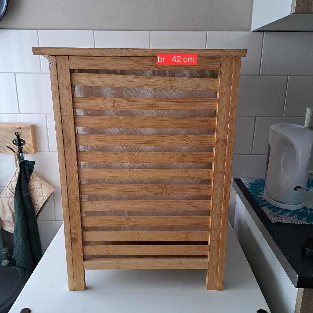 Houten wasmand., Huis en Inrichting, Ophalen, Zo goed als nieuw, Overige kleuren, Overige typen
