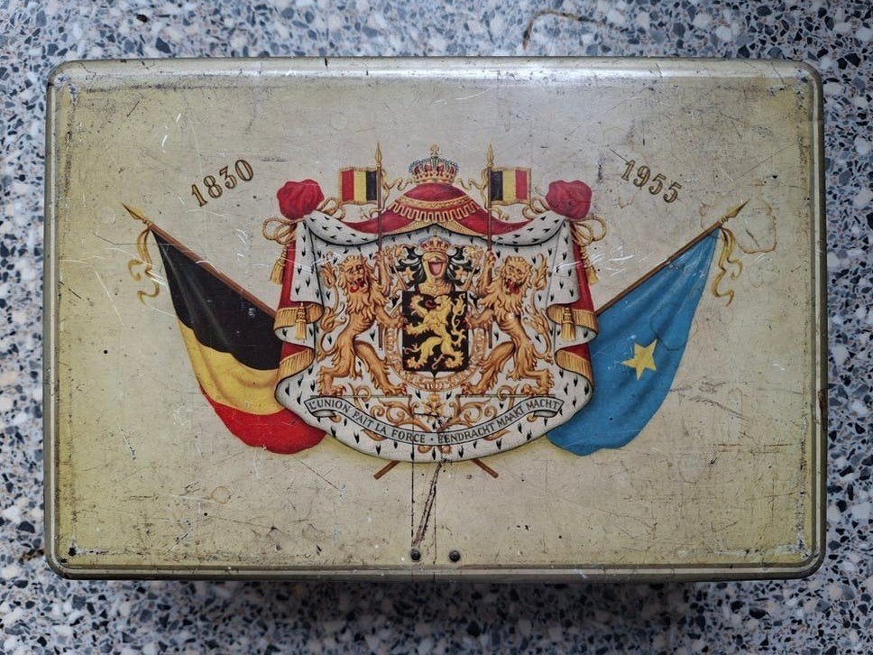 mooi vintage van melle blik  Belgische onafhankelijkheid, Ophalen of Verzenden, Zo goed als nieuw, Overige, Overige merken