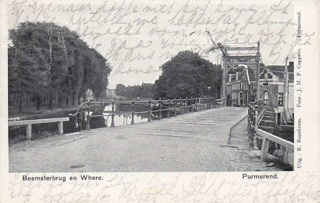 702-119-015 Beemsterbrug En Where Purmerend, Verzenden, Voor 1920, Noord-Holland