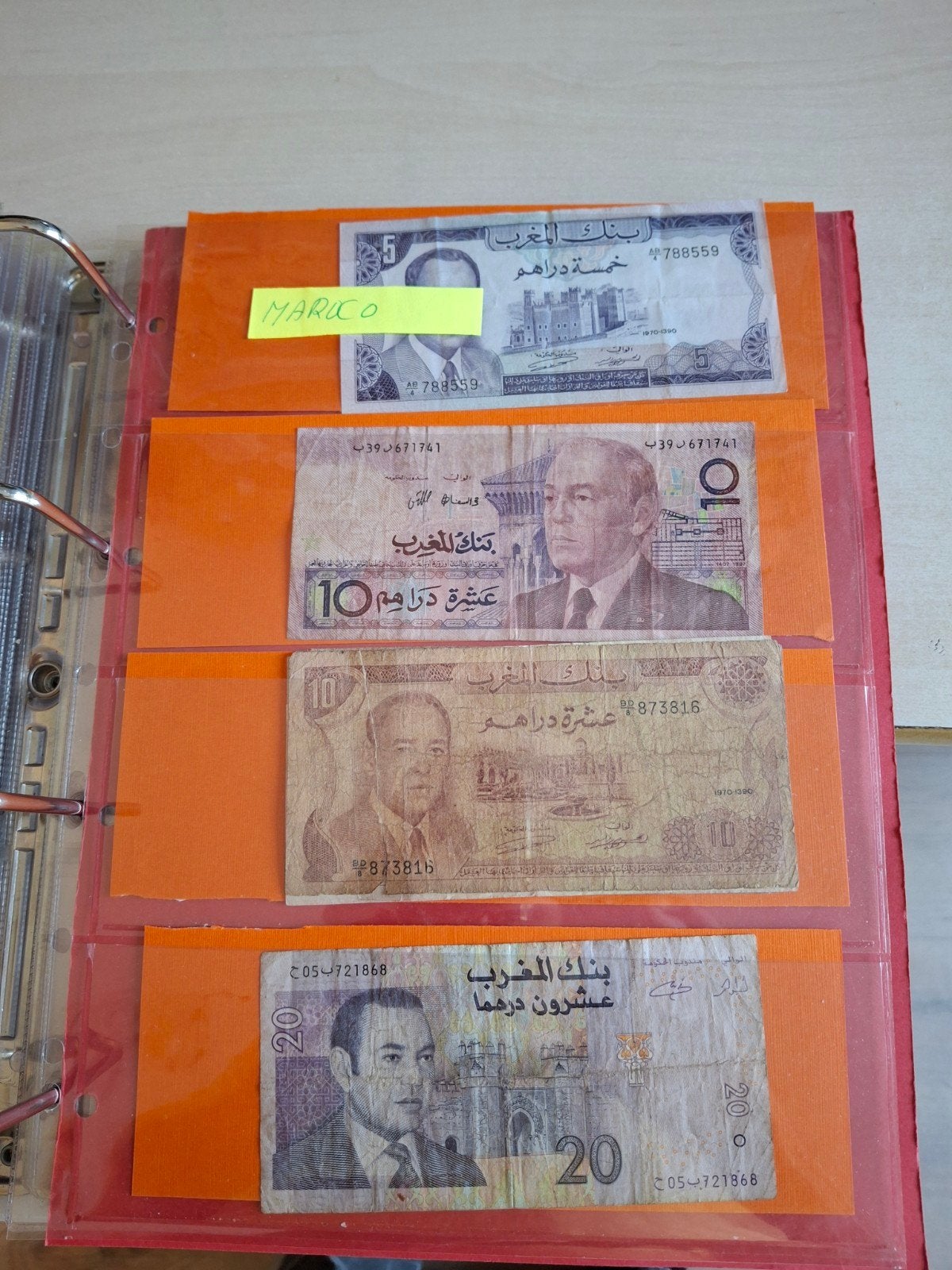 4 Marokkaanse bankbiljetten -, Ophalen of Verzenden, Overige landen, Setje