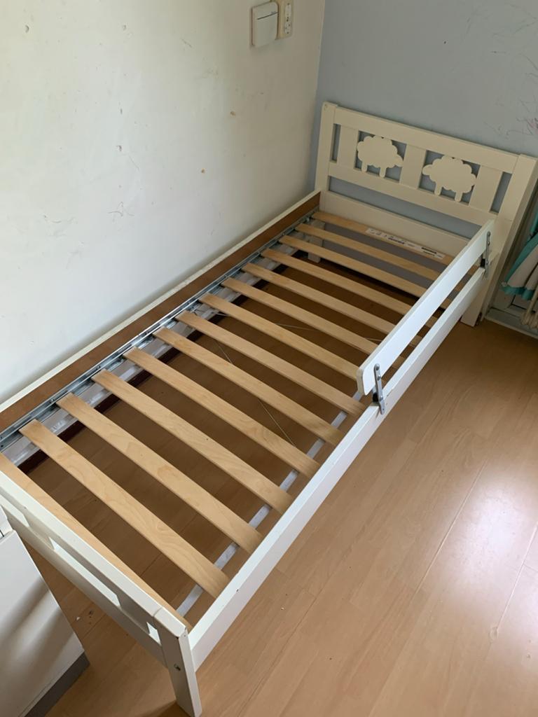IKEA Kritter kinderbed 160x70 met lattenbodem en matras, Ophalen, Gebruikt, 70 tot 85 cm, Lattenbodem